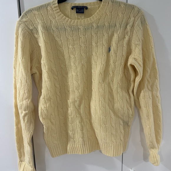 Ralph Lauren Sweaters - Ralph Lauren Women's Yellow Wool Cable Knit Sweater
